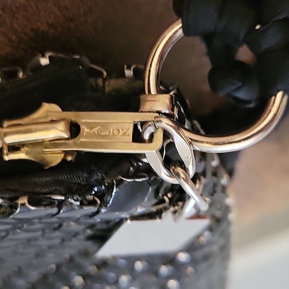 VTG Mid-century WHITING & DAVIS Black Metal Mesh Punk Disco Bag - Picture 8 of 9